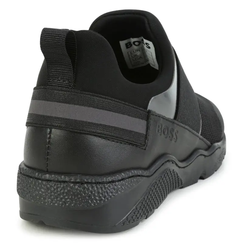 Hugo Boss Midnight Black Mesh Slip on Sneaker J29346 - Image 5