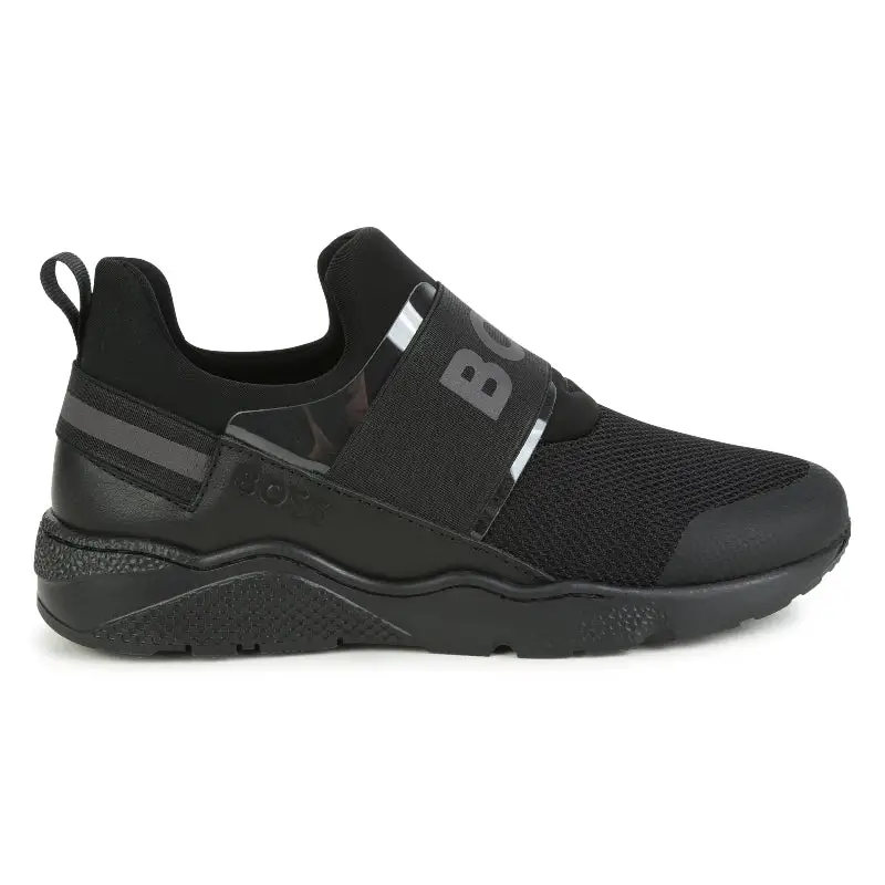 Hugo Boss Midnight Black Mesh Slip on Sneaker J29346 - Image 6