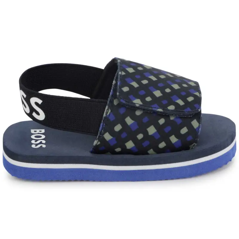 HUGO BOSS Navy and Green Multicolor Slingback J09188 - Image 6