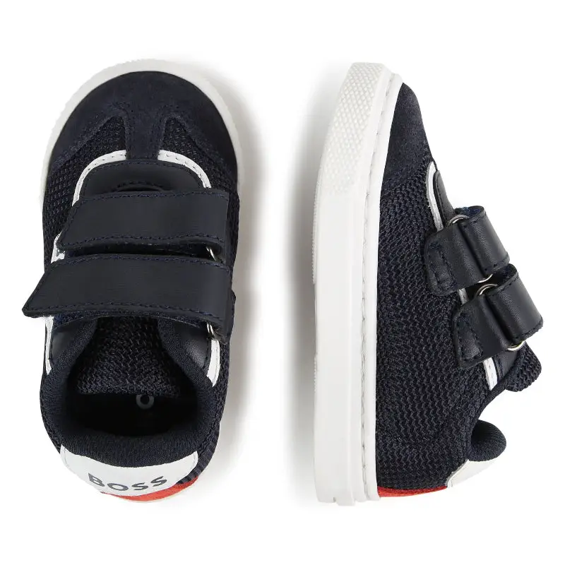 Hugo Boss Navy Mesh Velcro Sneaker J50874 - Image 3