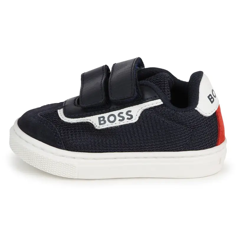 Hugo Boss Navy Mesh Velcro Sneaker J50874 - Image 4
