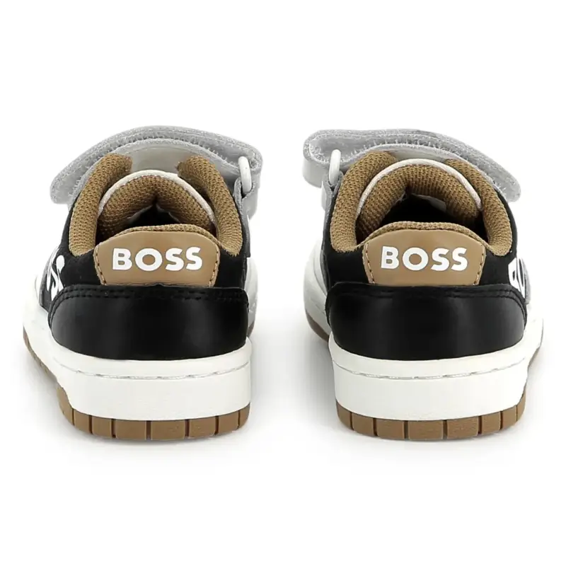 Hugo Boss White Black Camel Velcro Sneaker - Image 4