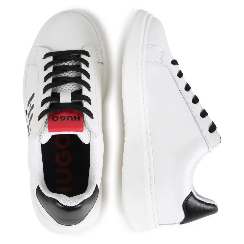 Hugo Boss White & Black Graffiti Lace Sneaker G00244 - Image 4