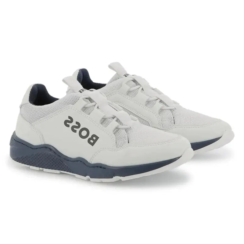 Hugo Boss White Navy Slip On Sneaker