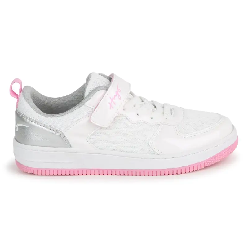 Hugo Silver Pink Velcro Sneaker G00103 - Image 6