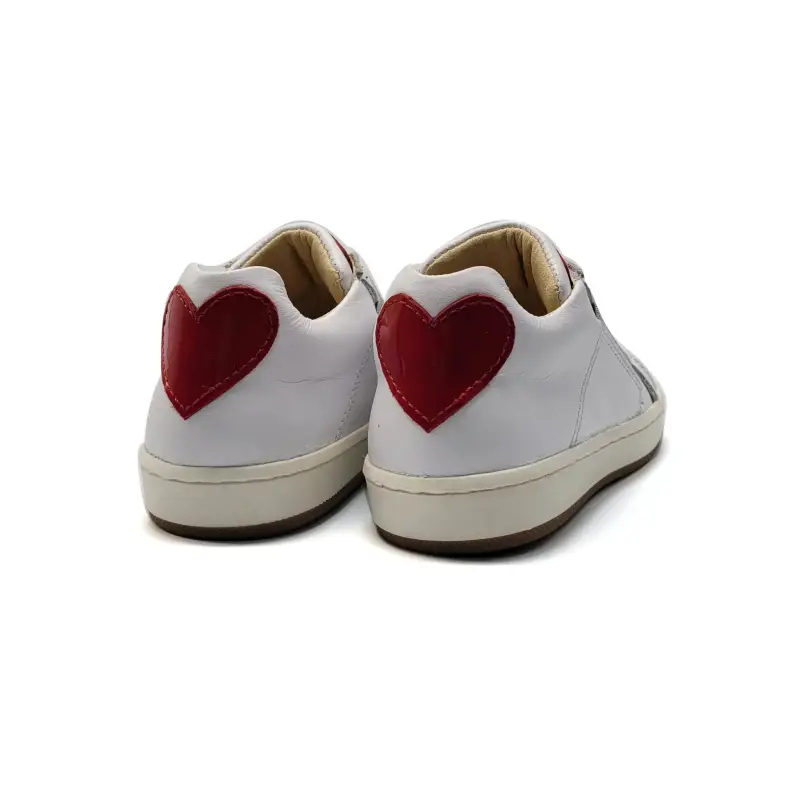 Jolee BSNK White Silver Heart Slip on Sneaker - Image 2