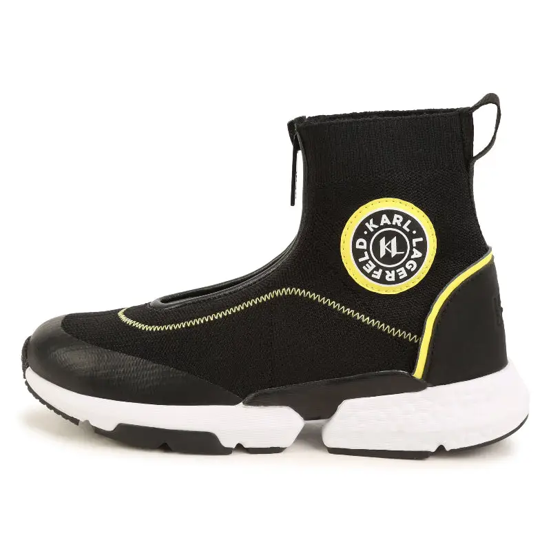 Karl Lagerfeld Black Sock Sneaker Z29067 - Image 3