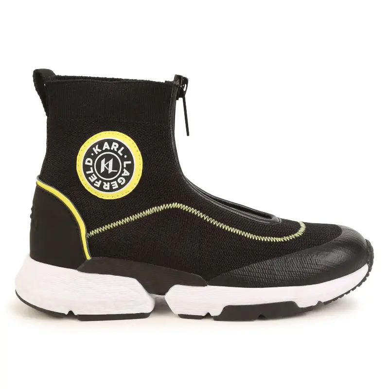 Karl Lagerfeld Black Sock Sneaker Z29067 - Image 6