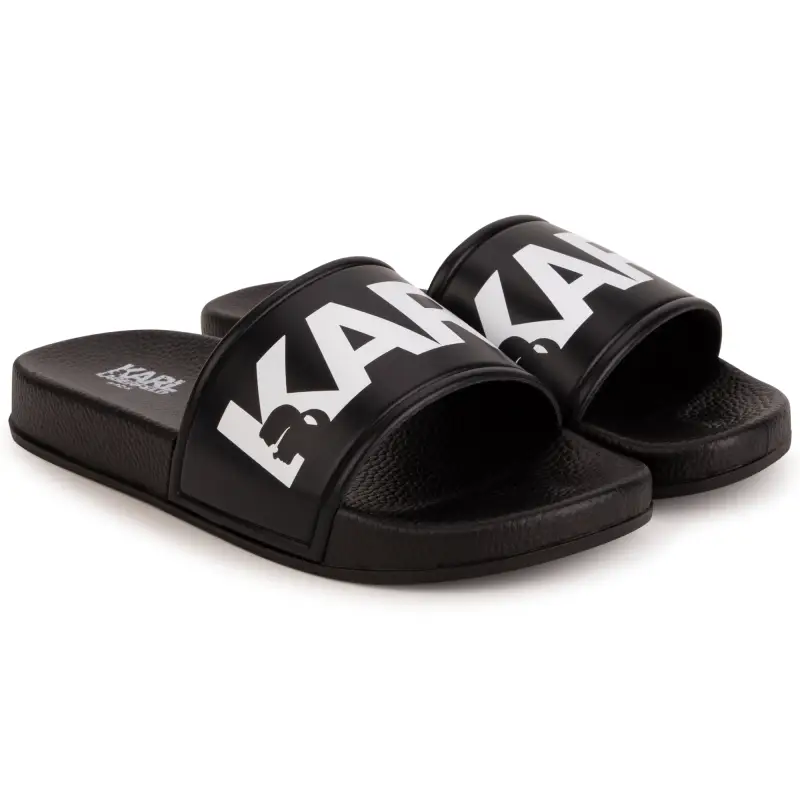 Karl Lagerfeld Black White Logo Slides
