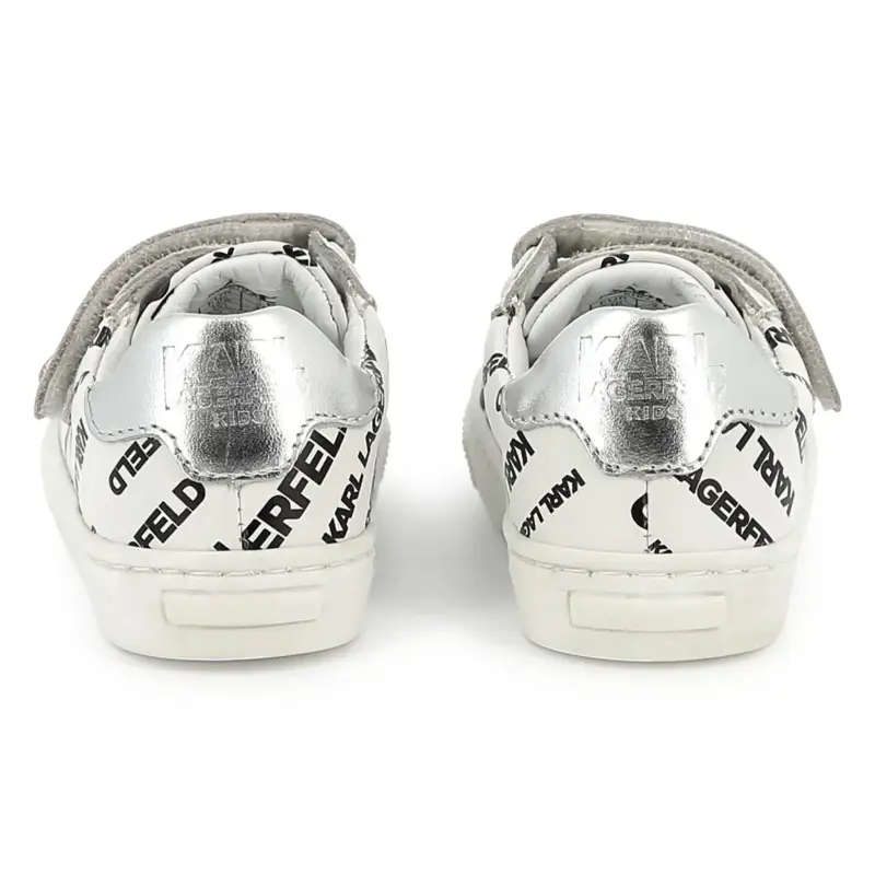 Karl Lagerfeld White Black Infant Velcro Sneaker - Image 3