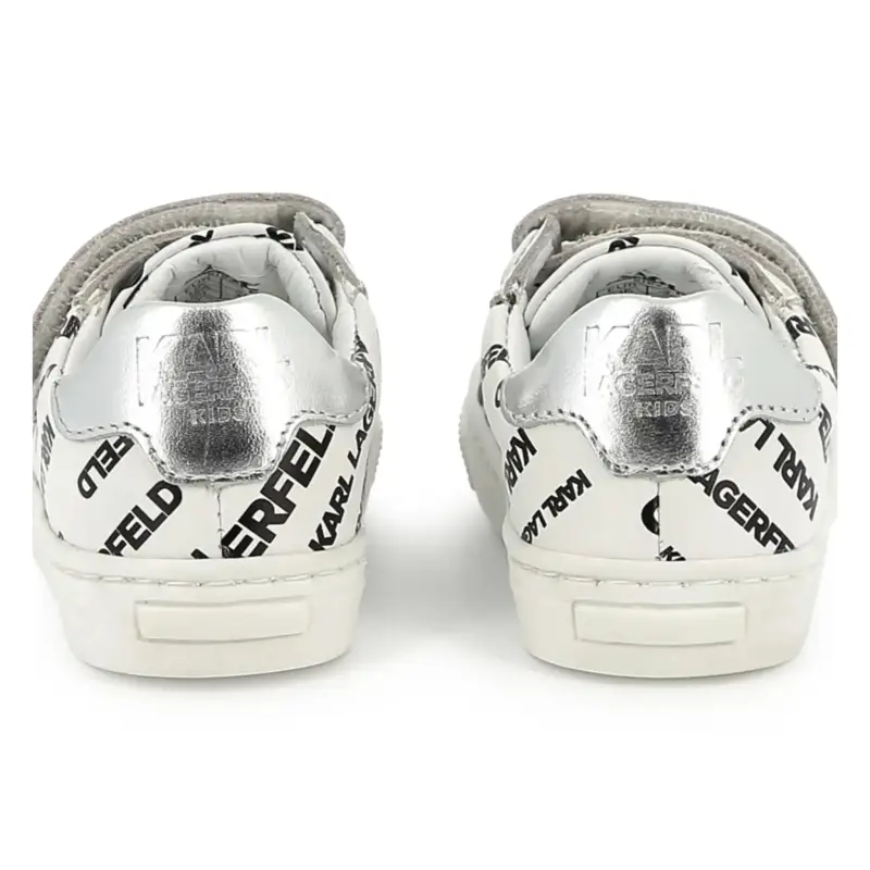 Karl Lagerfeld White Black Infant Velcro Sneaker - Image 5