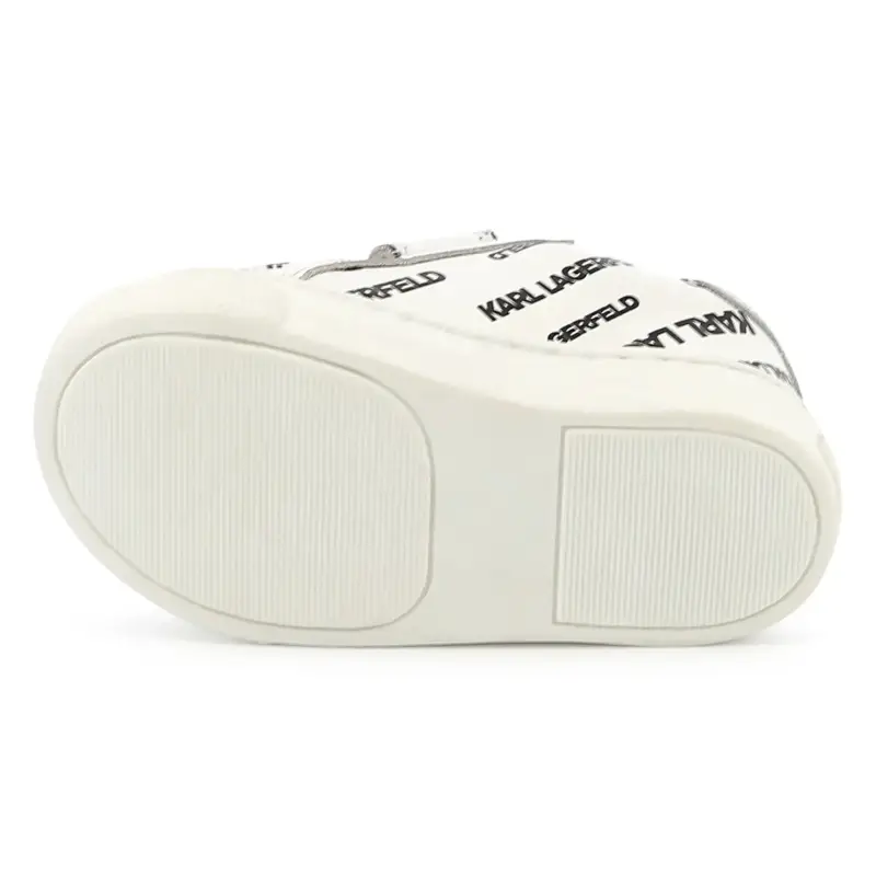 Karl Lagerfeld White Black Infant Velcro Sneaker - Image 6