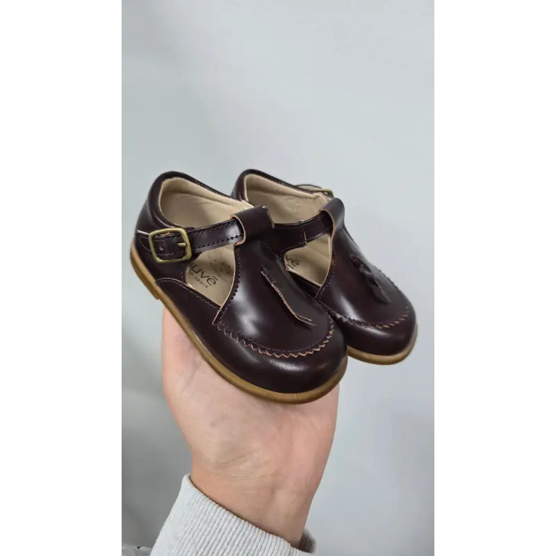 Lauve Knot Wine T-Strap - Image 3