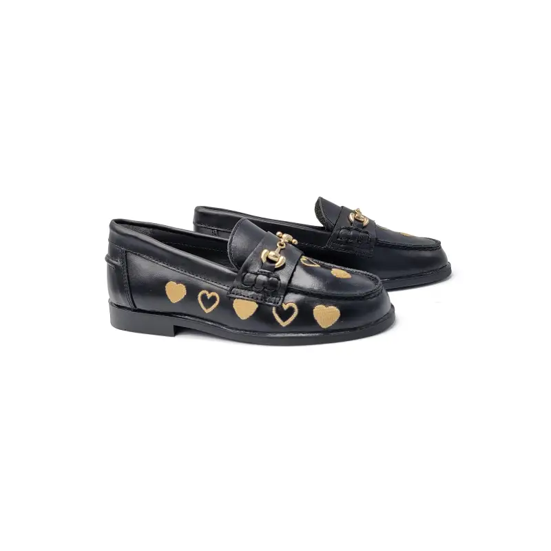 Lmdi Black Gold Heart Slip On Loafer - Image 3