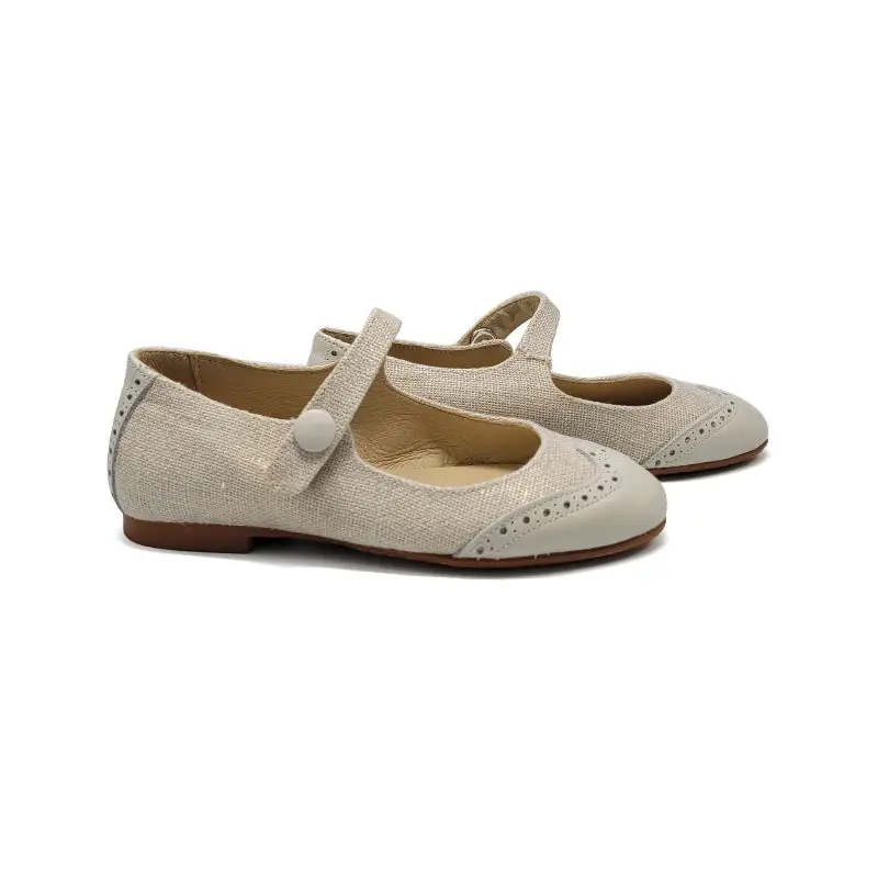 Blublonc Celiax Bone Wingtip Mary Jane