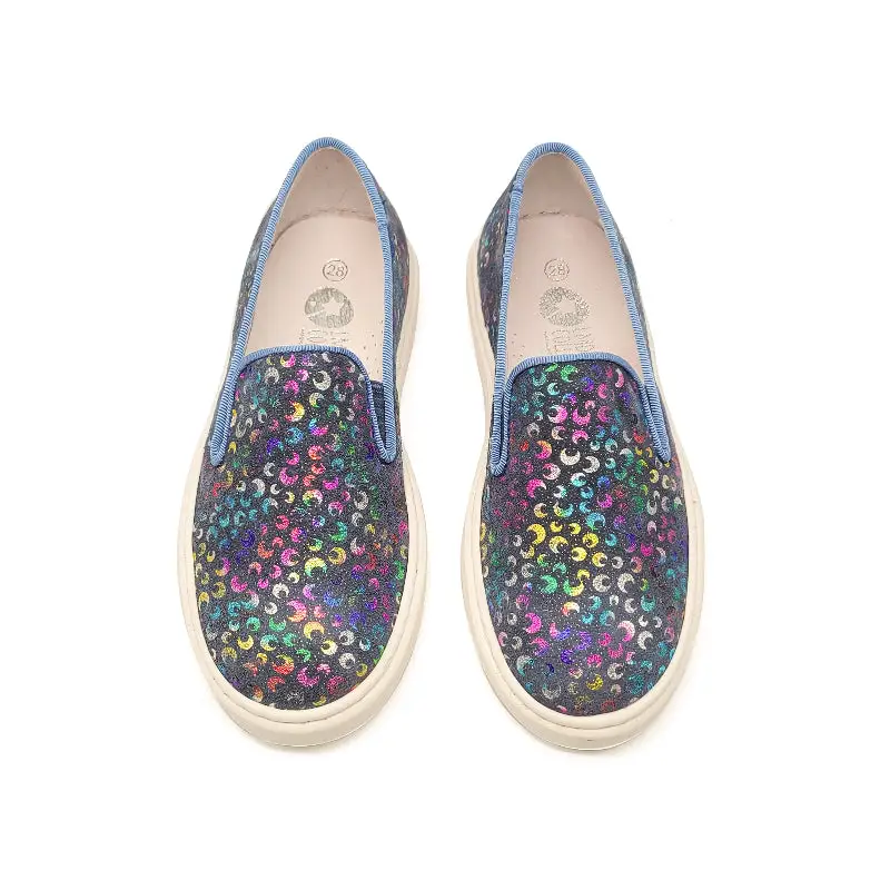 LMDI Deportivas Denim Rainbow Moon Slip On Sneaker - Image 2
