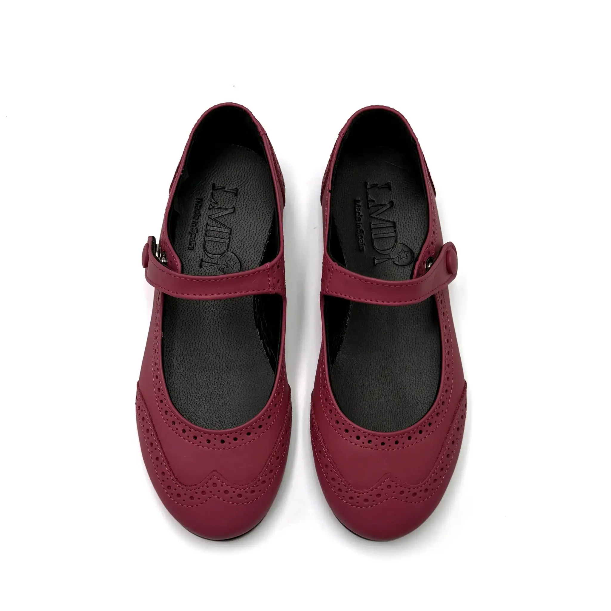 LMDI Doll Wingtip Burgundy Mary Jane - Image 3