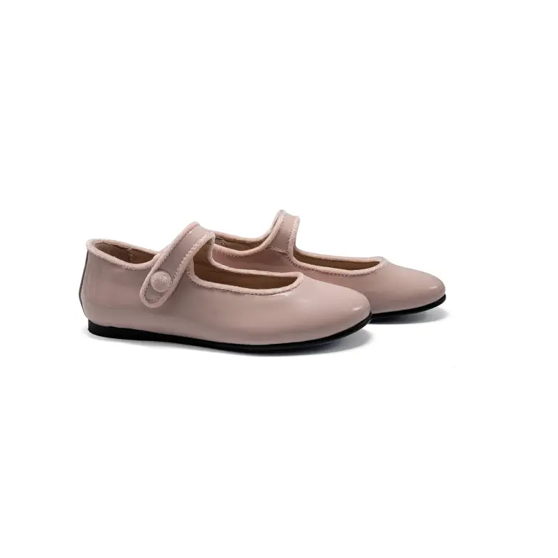 LMDI Iria Blush Patent Velvet Piping Mary Jane