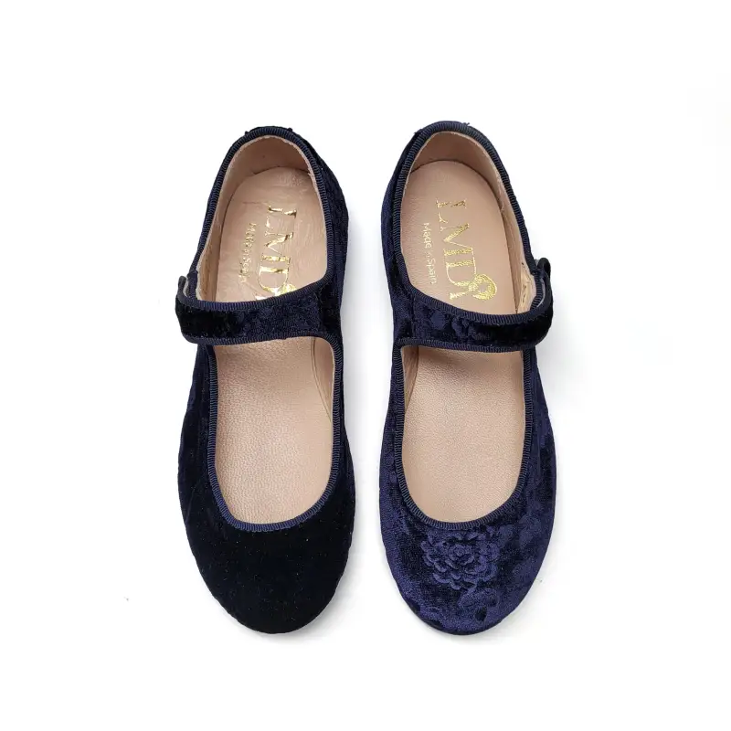 LMDI Iria Navy Butterflies Velvet Mary Jane - Image 2
