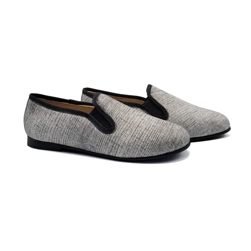 LMDI Sleeper Brushed Black and White Smoking Shoe