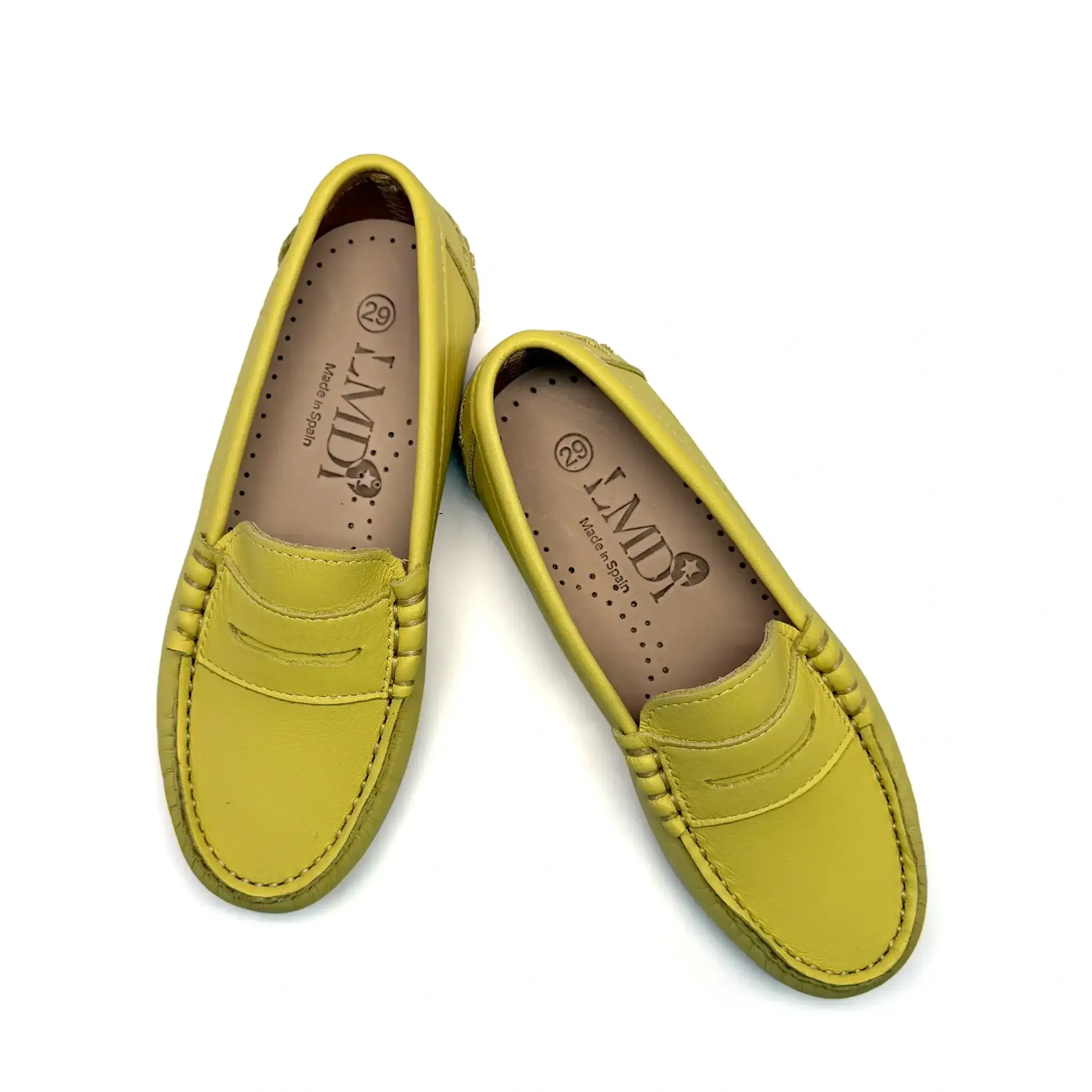 LMDI Yellow Leather Penny Loafer - Image 3