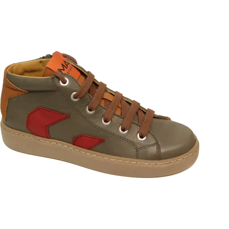 MAA Olive Hightop Lace Side Zipper Sneaker - Image 2
