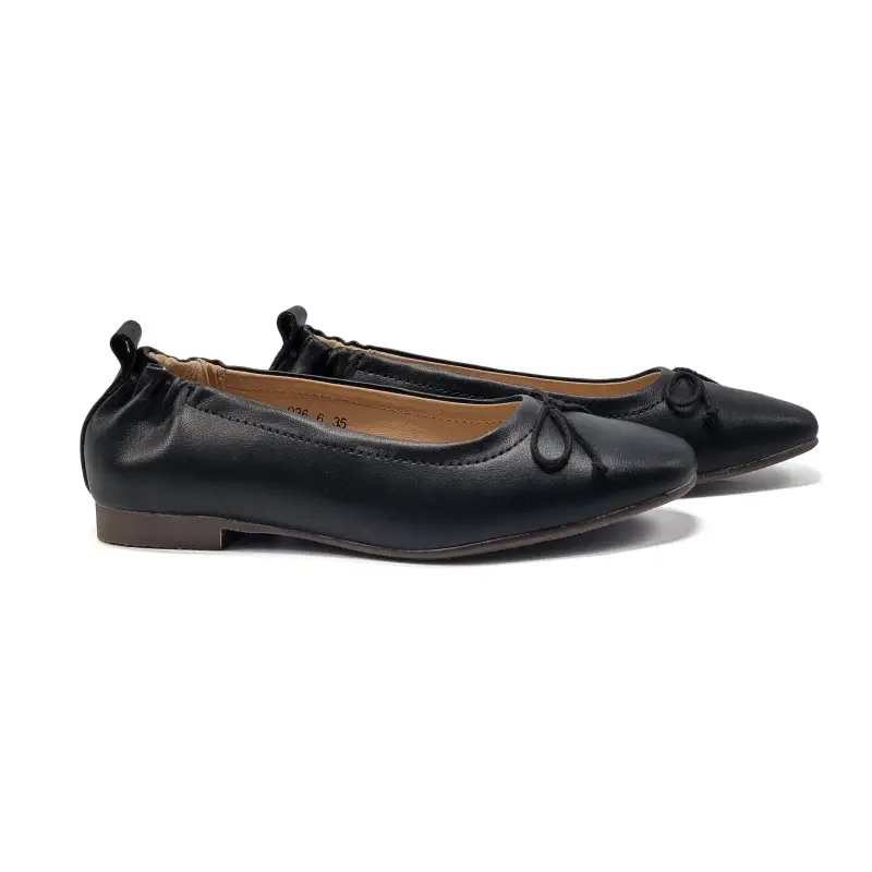 Mamelina Black Bow Ballet Flat