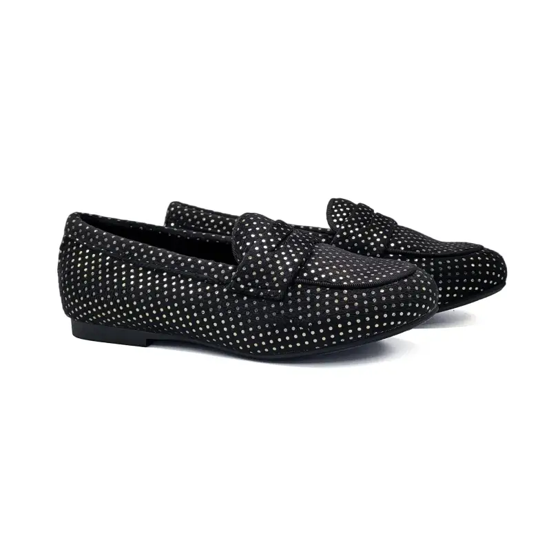 Mamelina Black Gold Velvet Dress Slip On