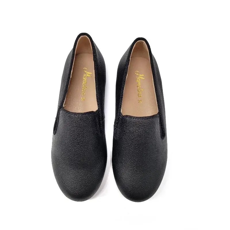 Mamelina Black Pebbled Smoking Slip On 0311 - Image 2