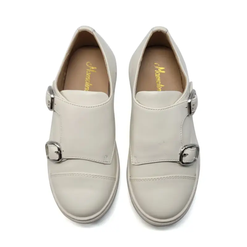 Mamelina Bright White Monk Strap Sneaker - Image 2