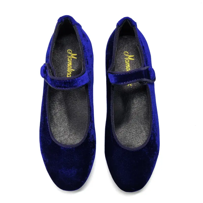 Mamelina Cobolt Blue Velvet Mary Jane - Image 2