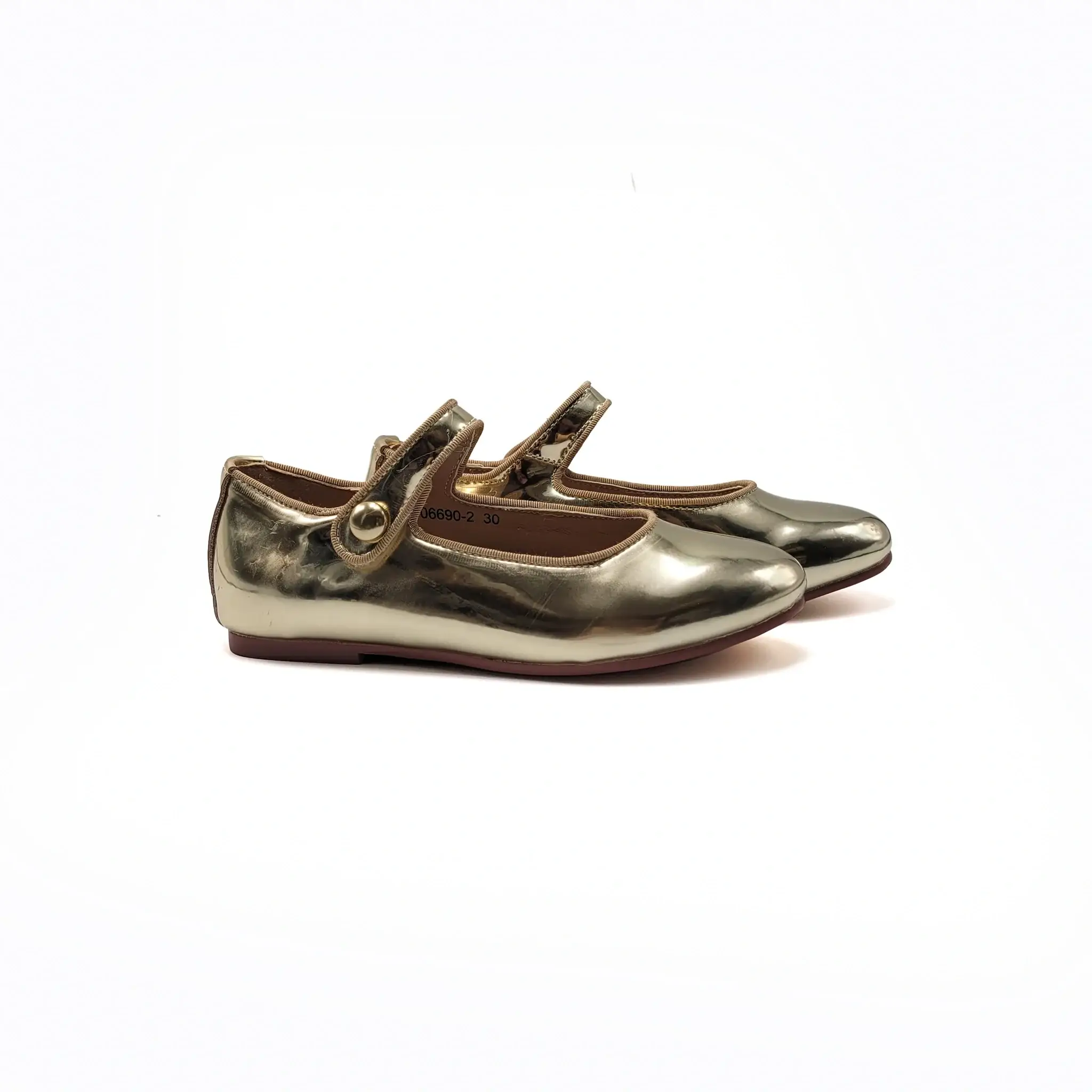 Mamelina Gold Mirror Mary Jane