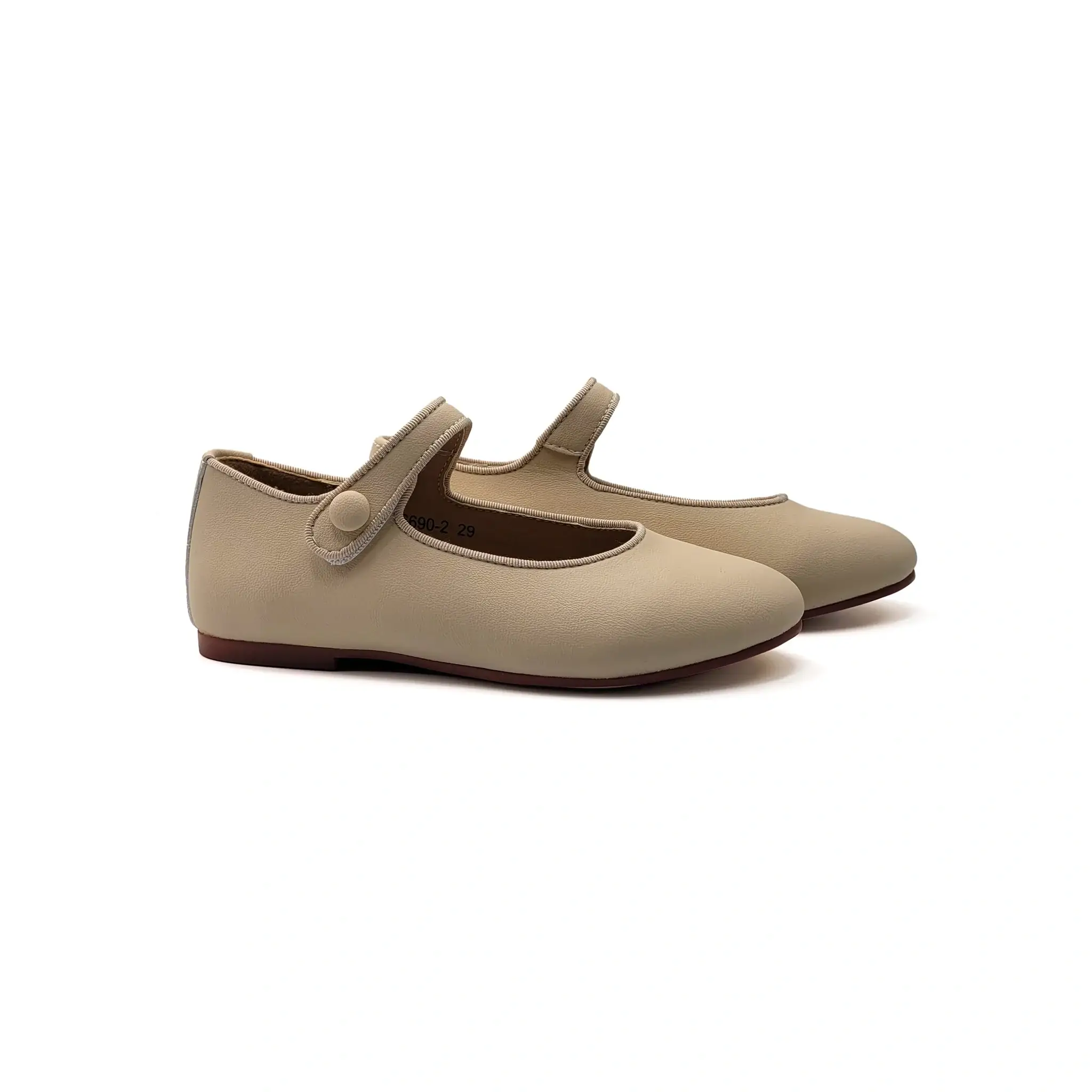 Mamelina Ivory Leather Mary Jane