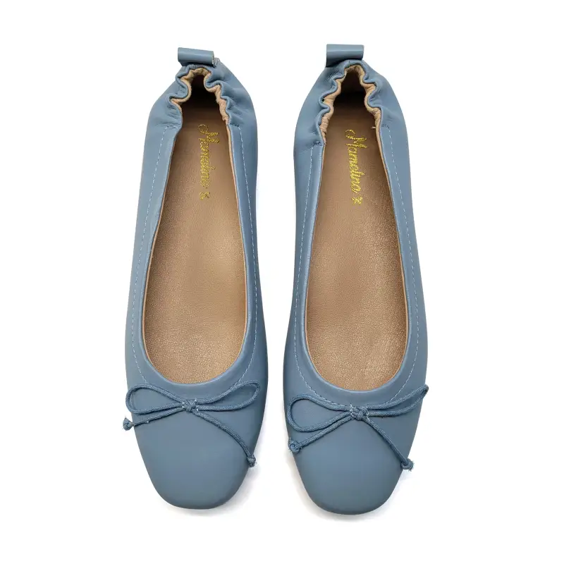 Mamelina Light Blue Bow Ballet Flat - Image 2