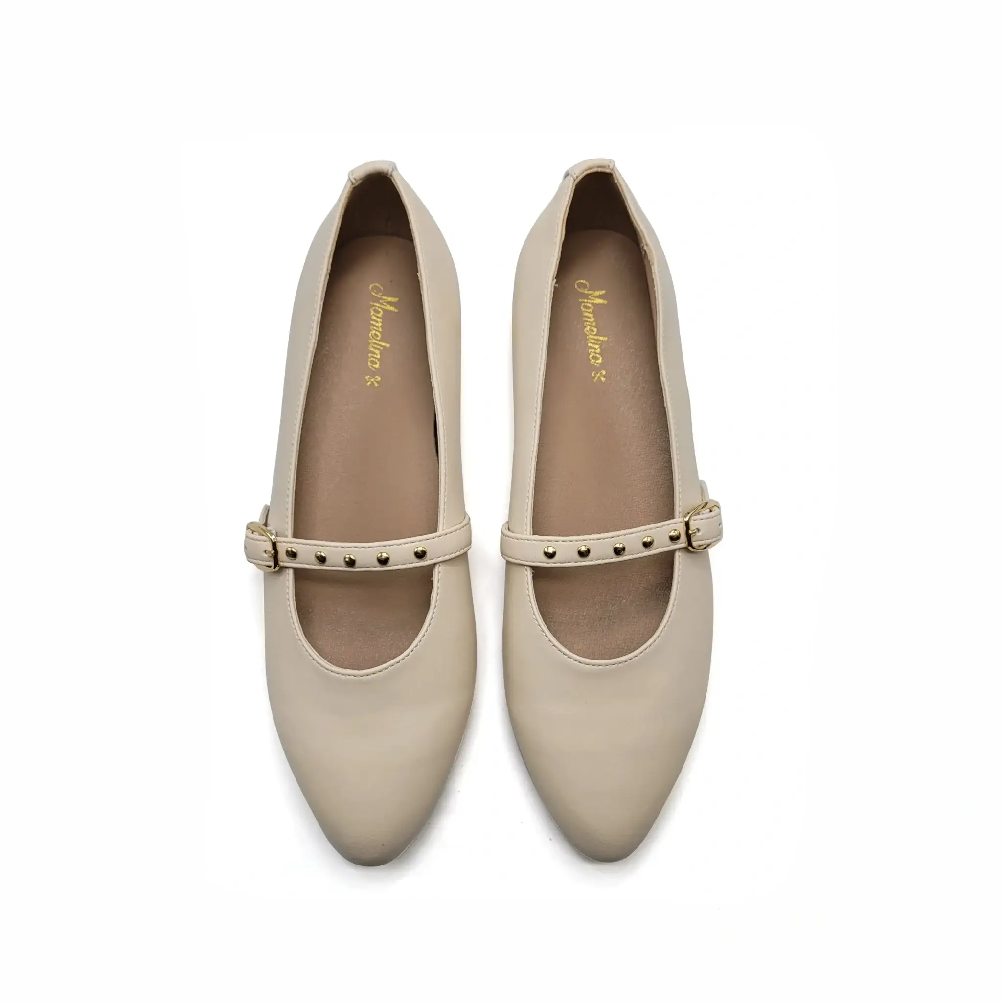 Mamelina Light Ivory Low Stud Mary Jane - Image 2