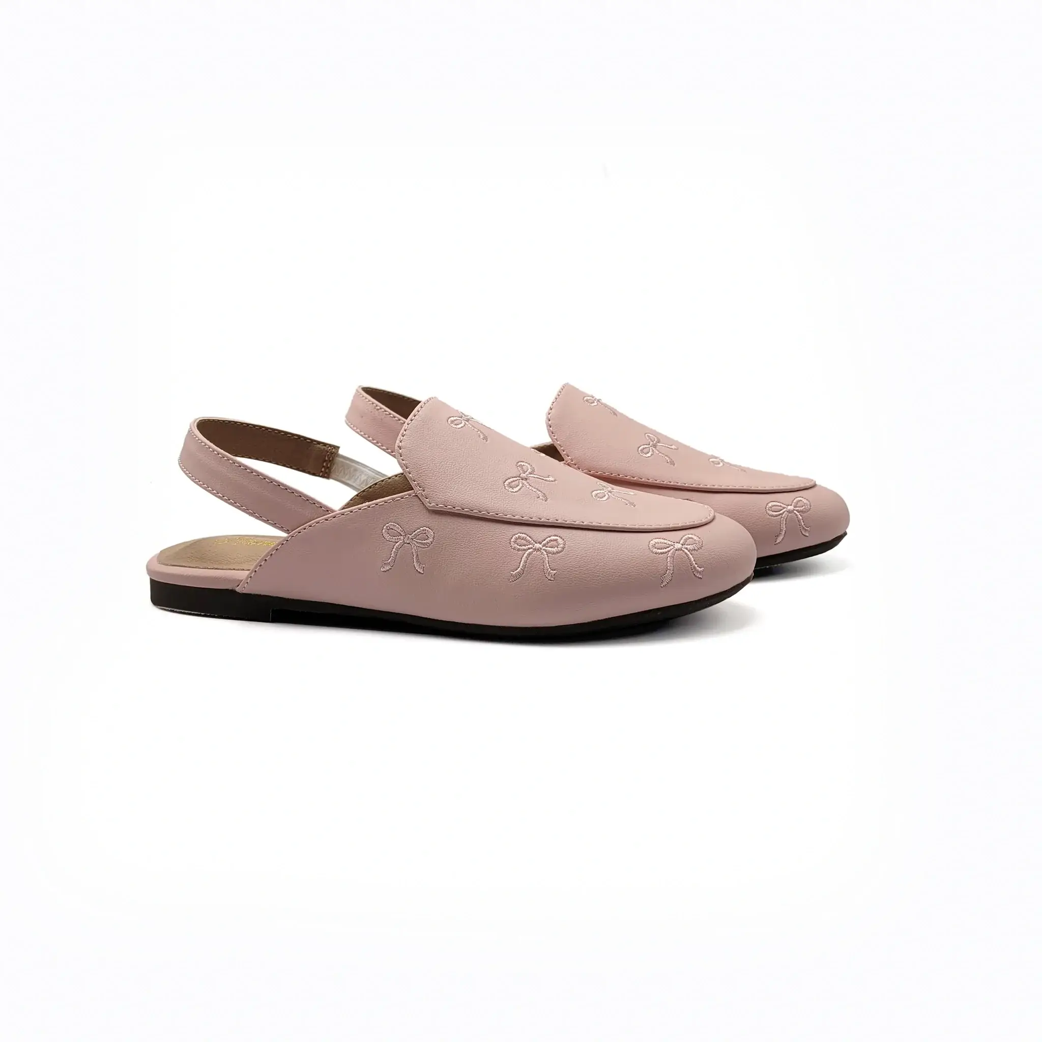 Mamelina Light Pink Bows Mule