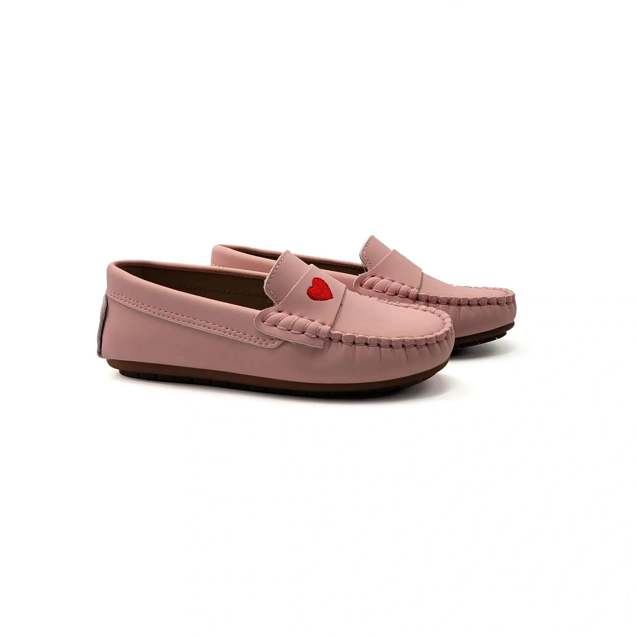 Mamelina Pink Red Heart Loafer