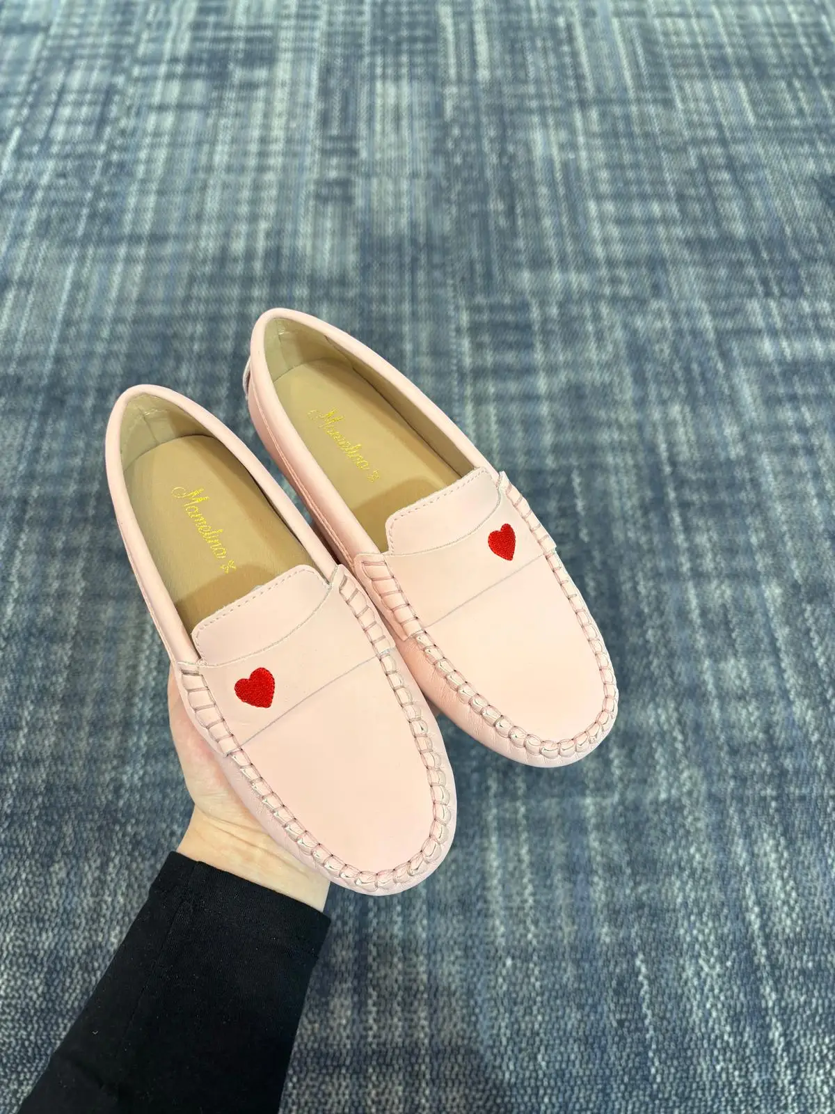 Mamelina Pink Red Heart Loafer - Image 4