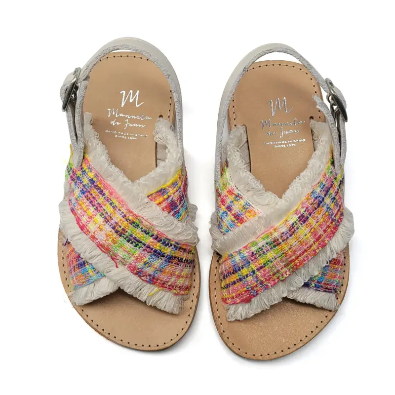 Manuela De Juan ANYA Neon Tweed Sandal - Image 2