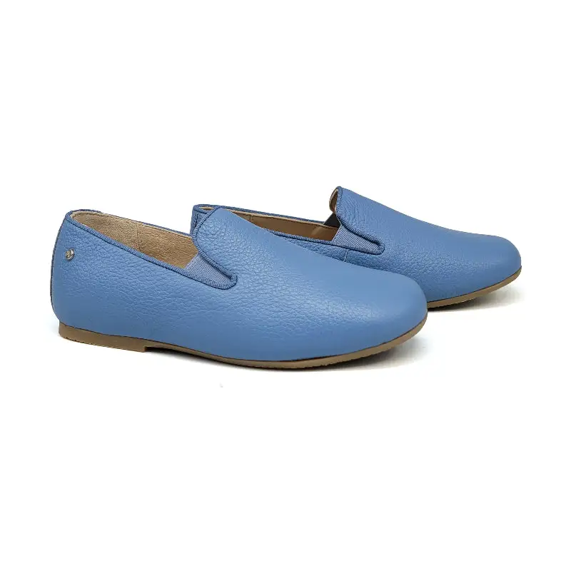 Manuela De Juan Benji Ocean Blue Smoking Shoe