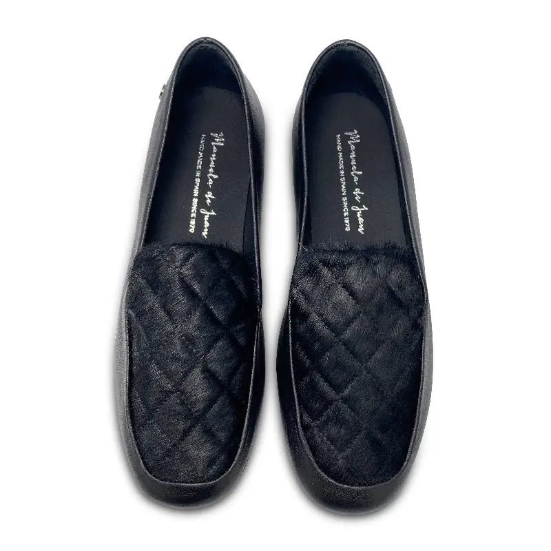 Manuela De Juan Black Gazzelle Quilted Slip On - Image 2