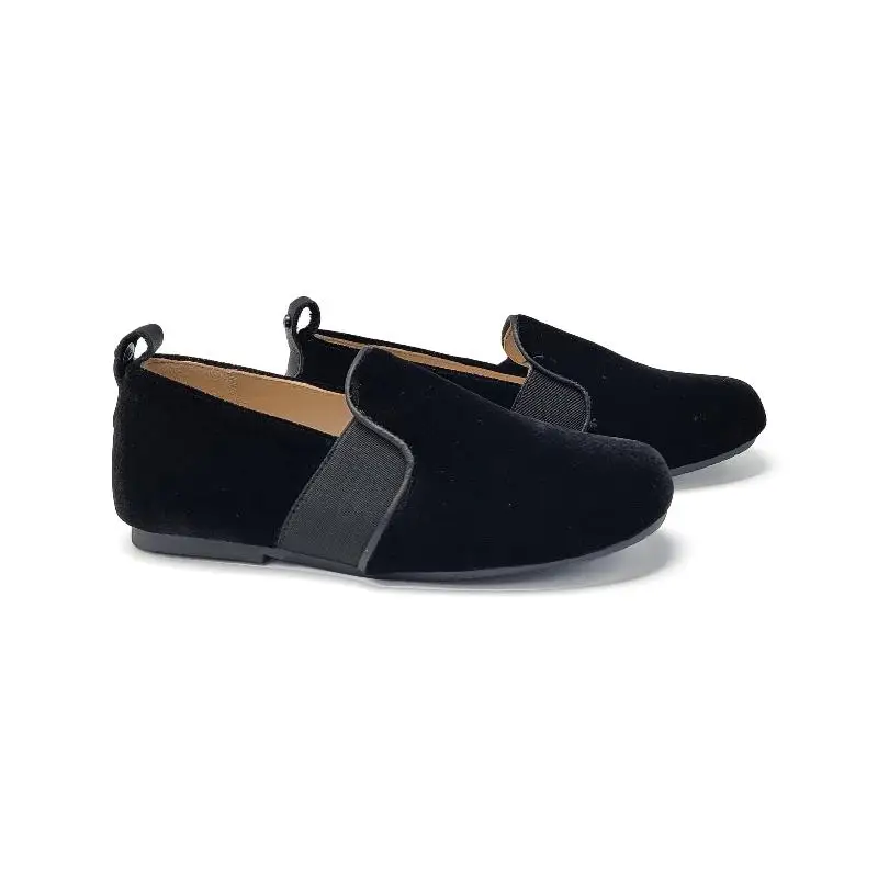 Manuela De Juan Black Velvet Elastic Smoking Shoe Richard