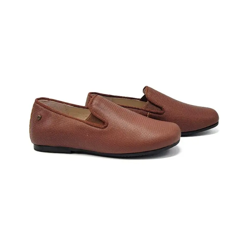Manuela De Juan Brown Weave Smoking Shoe S2488 BENJI