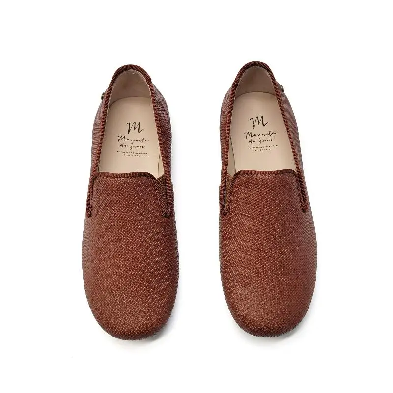 Manuela De Juan Brown Weave Smoking Shoe S2488 BENJI - Image 2