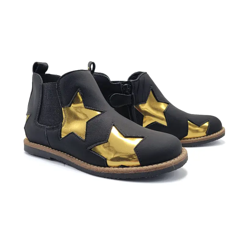 Manuela De Juan Destiny Black Gold Star Bootie S2504