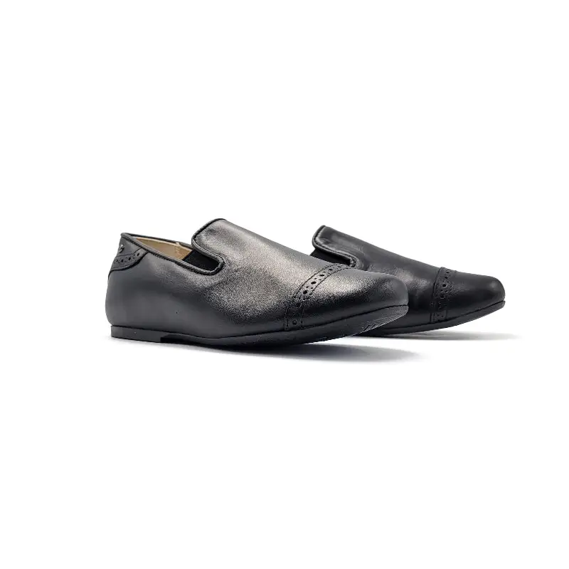 Manuela De Juan Isaias Black Seta Smoking Shoe S3145
