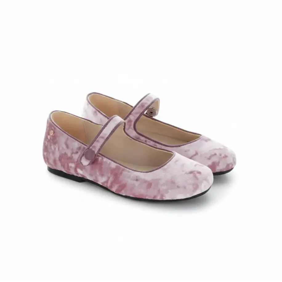 Manuela De Juan Mauve Pink Velvet Mary Jane S2173