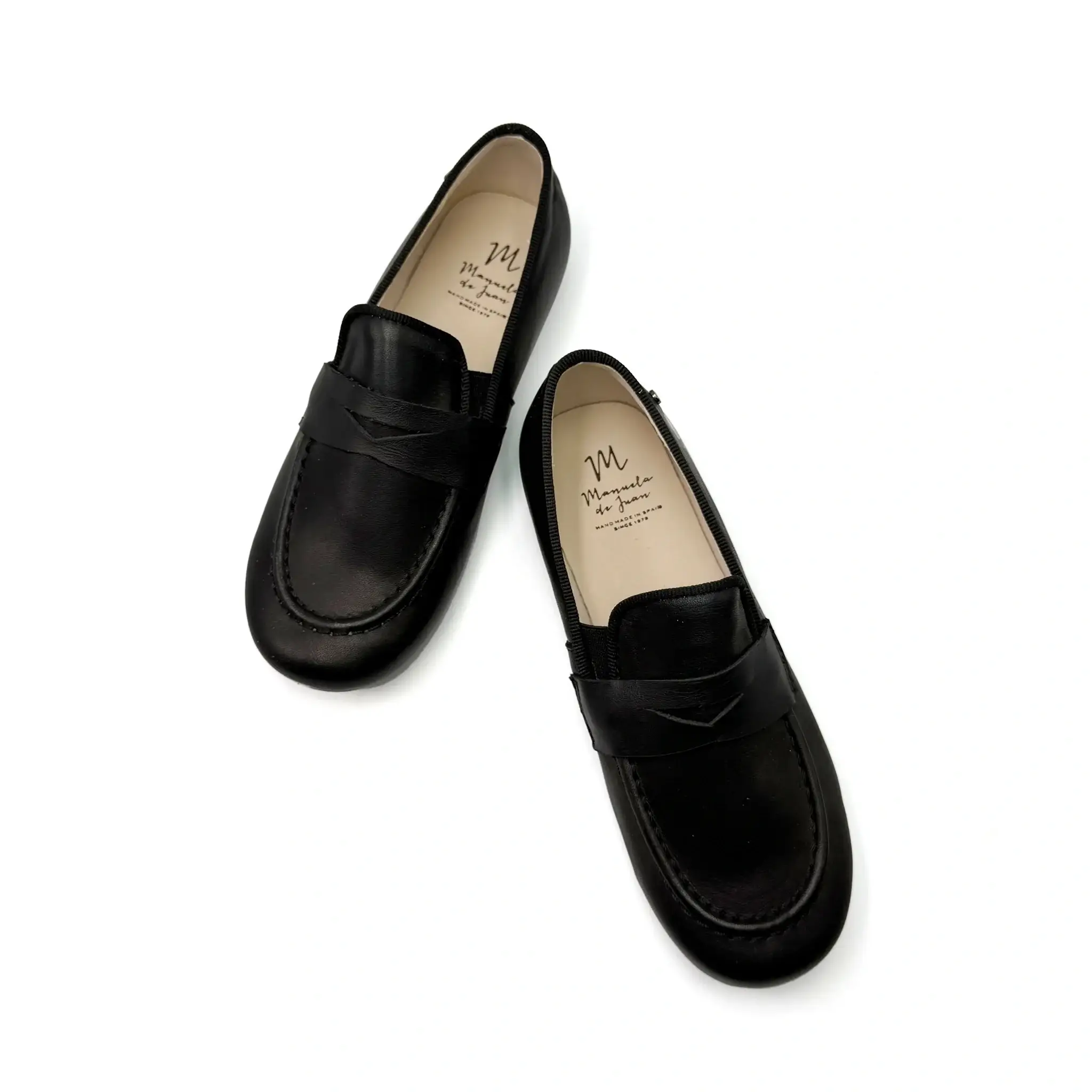 Manuela De Juan Miqueas Black Leather Penny Loafer - Image 3