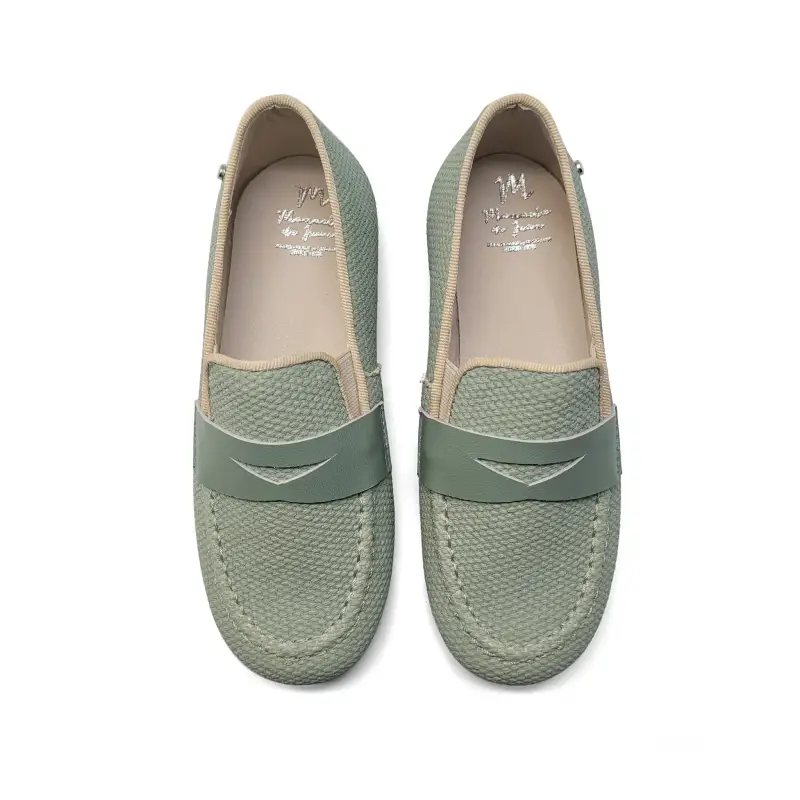Manuela De Juan Miqueas Sage Green Penny Loafer - Image 2