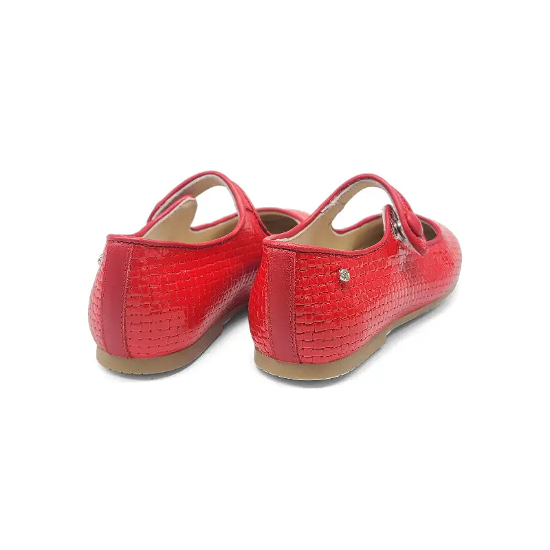 Manuela De Juan Red Basket Patent Mary Jane - Image 3